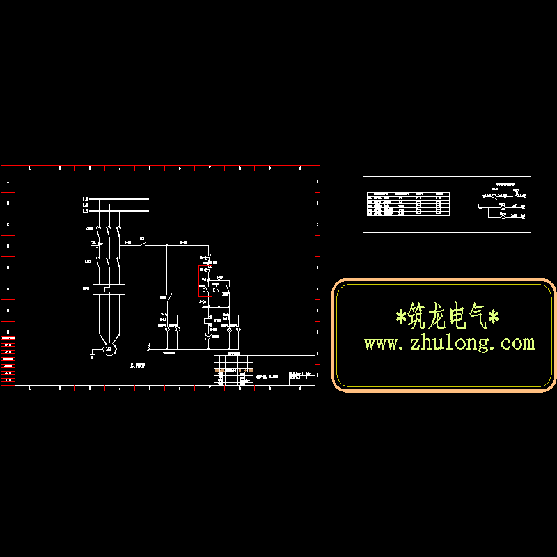 建筑电气常用提升机控制原理CAD图纸 - 1