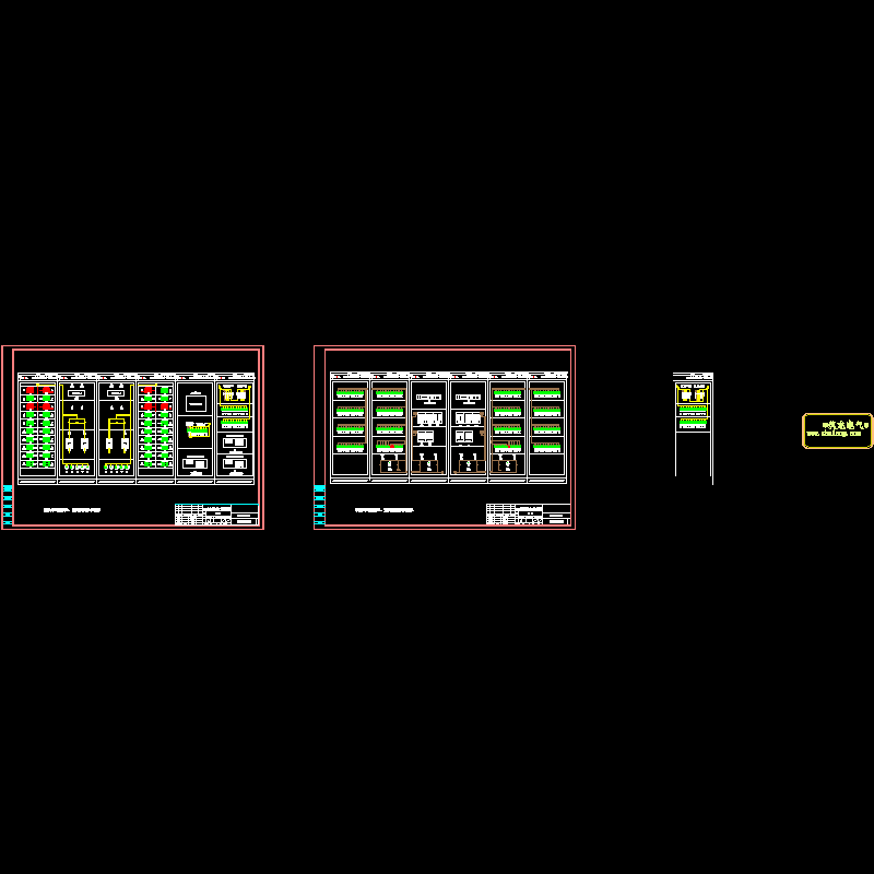 220kv变电站交直流一体化系统屏柜模拟图.dwg