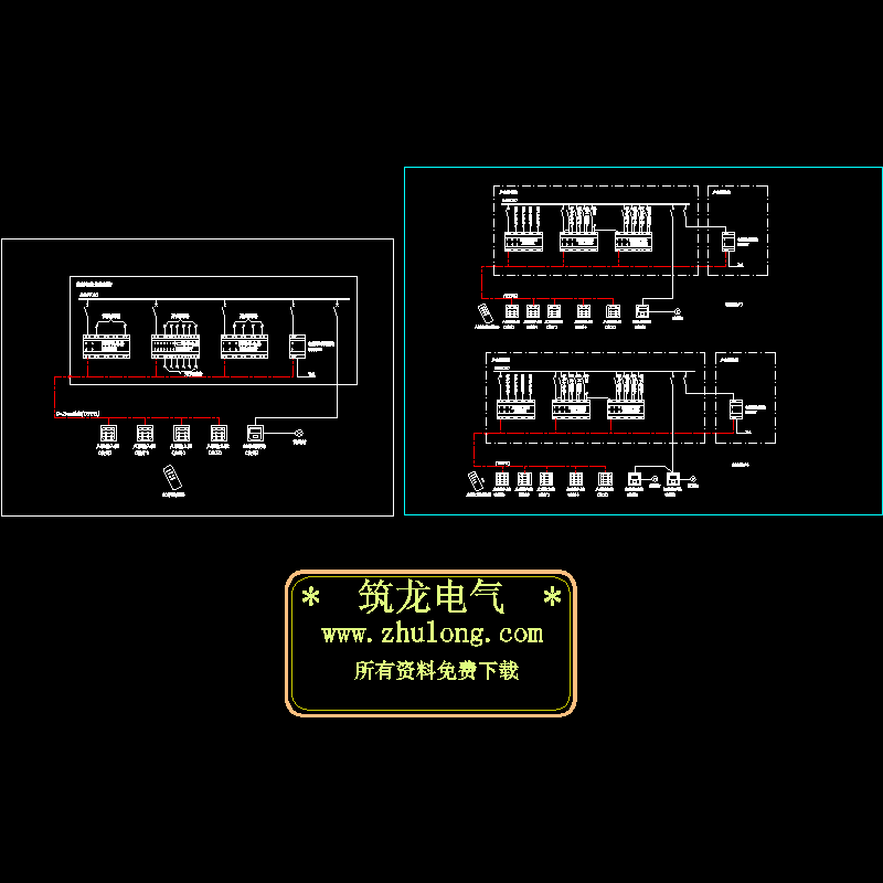 智能照明原理CAD图纸 - 1