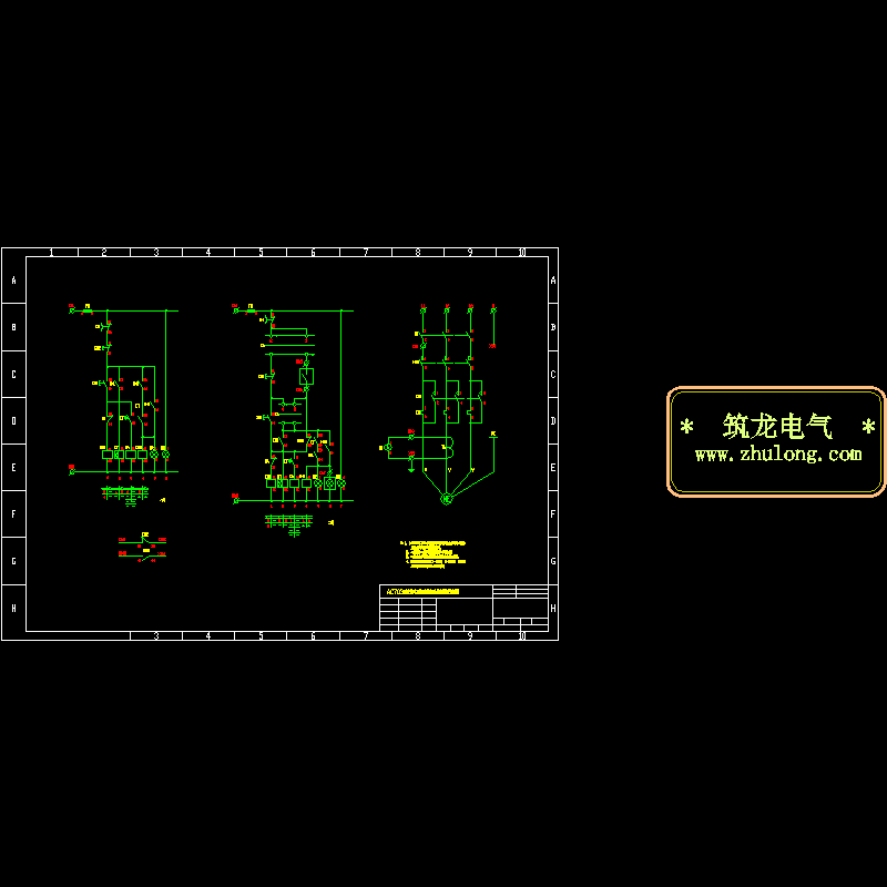 AC703型交流电动机直接起动控制装置原理CAD图纸 - 1