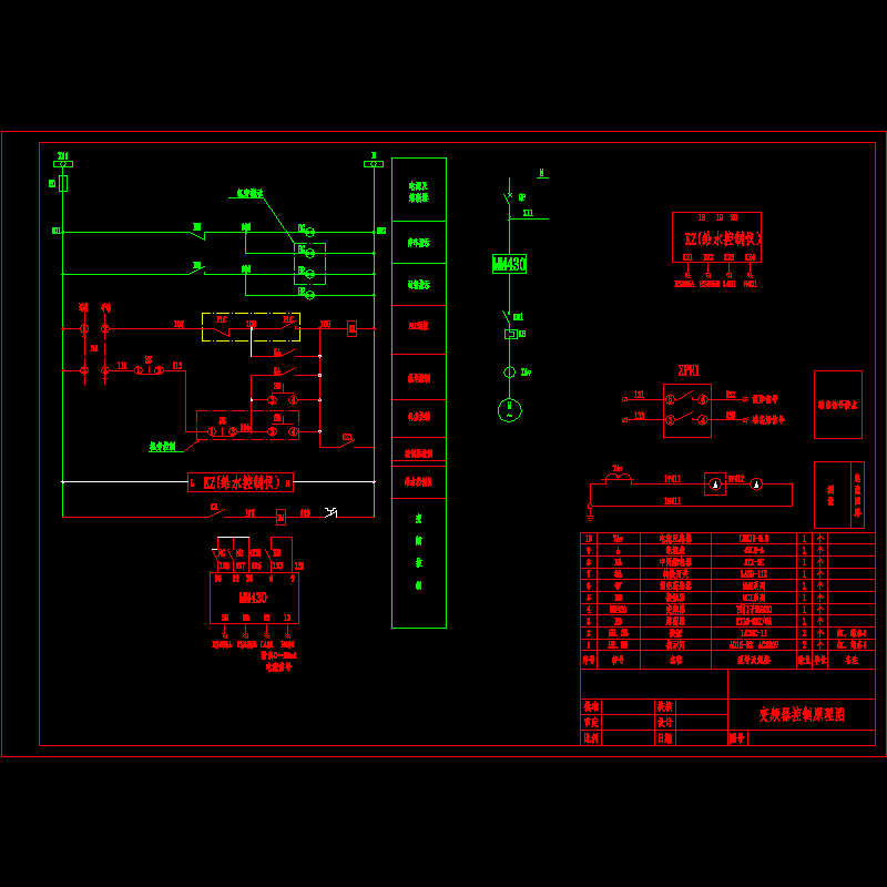 西门子变频器控制原理CAD图纸 - 1