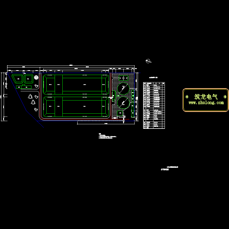 污水处理工程电气平面布置CAD图纸 - 1