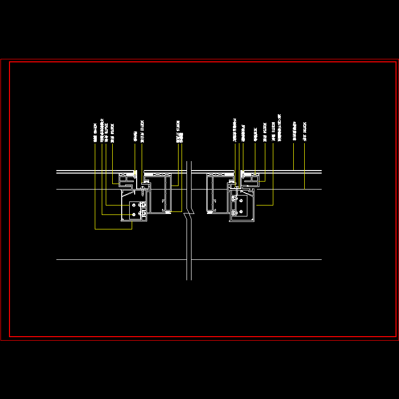 隐框幕墙及铝塑板幕墙节点构造CAD详图纸（二） - 1