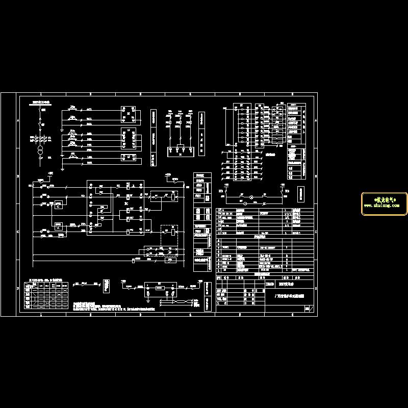 35KV变电站厂用变保护单元原理CAD图纸 - 1