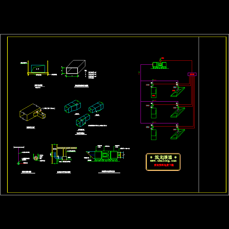 风机风管及控制大样CAD图纸 - 1