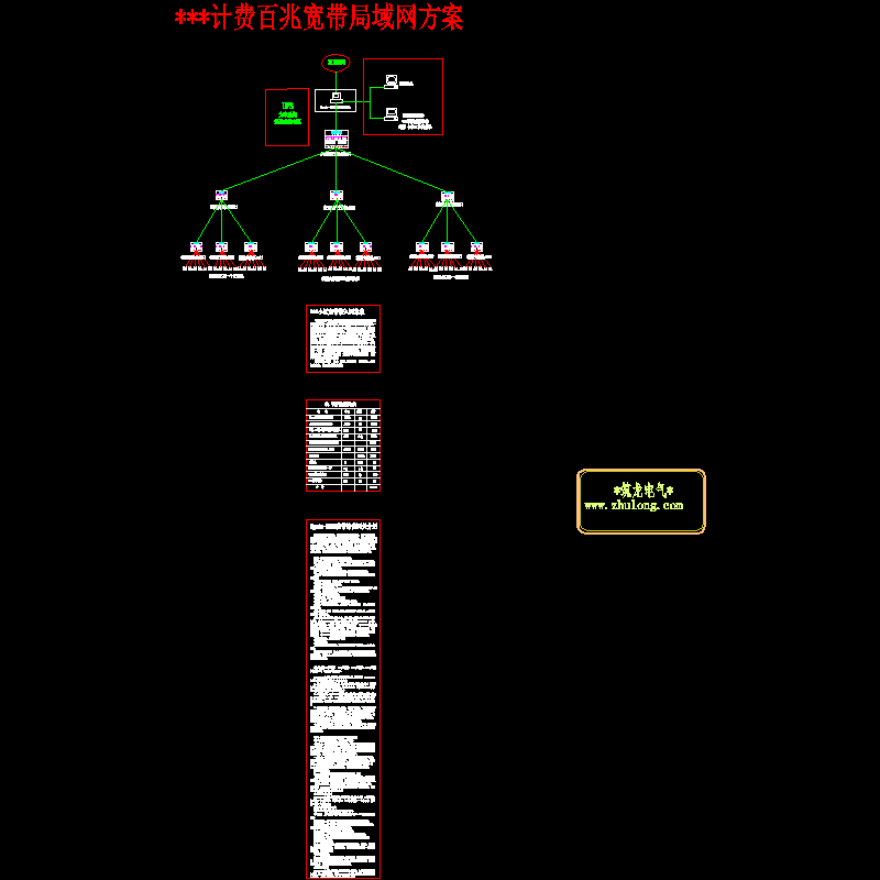 小区宽带局域网系统CAD图纸 - 1