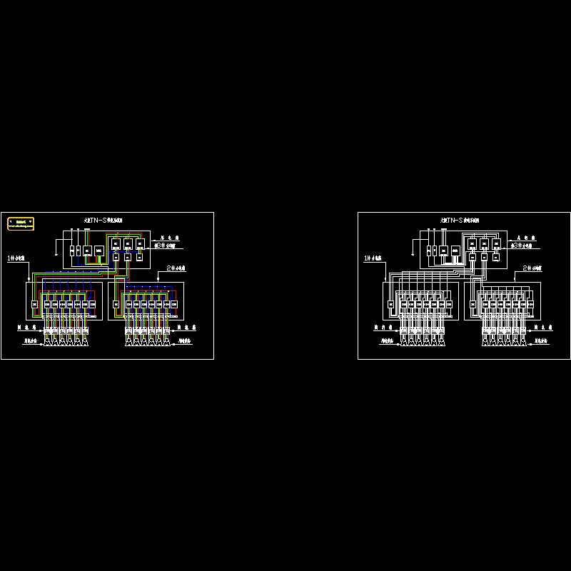 大厦TN-S临时供电系统CAD图纸 - 1