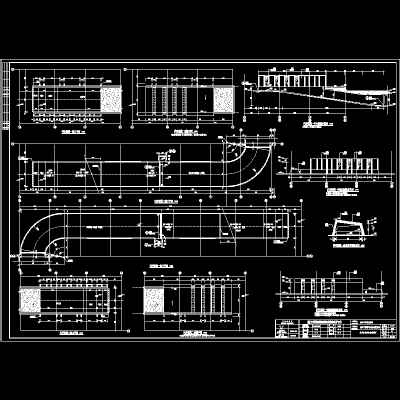 地下车库汽车坡道详图纸（CAD） - 1