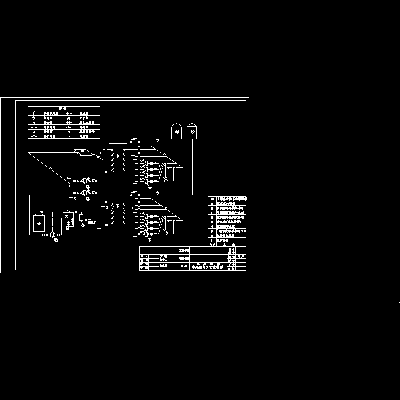 土壤源热泵中央空调工艺流程CAD图纸 - 1