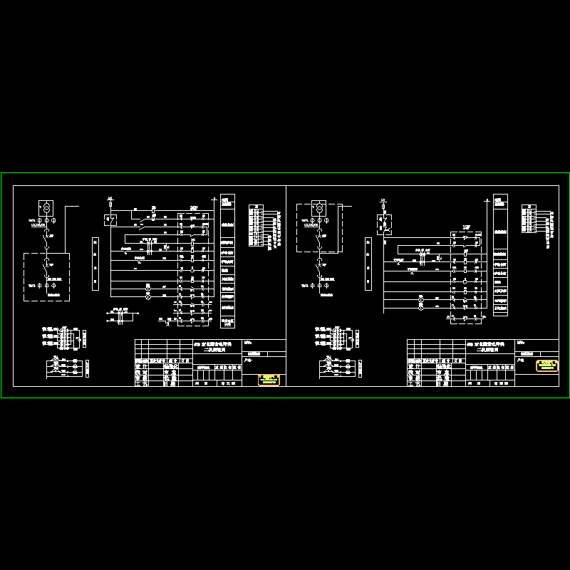 双电源切换开关二次原理CAD图纸 - 1