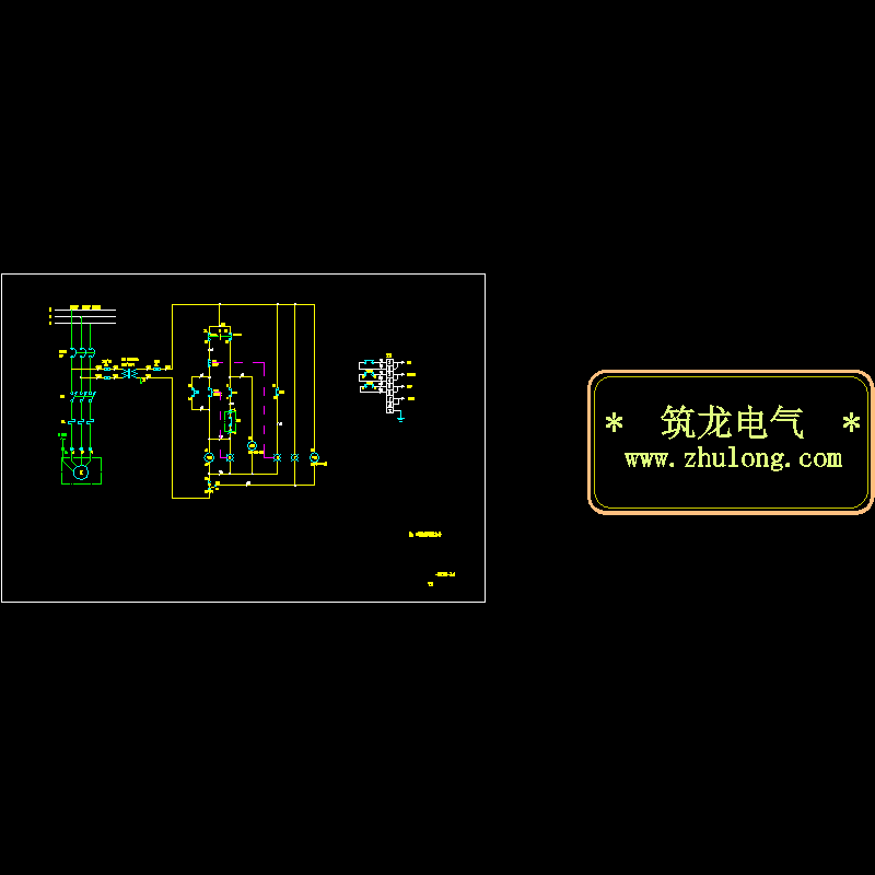 电动机直接启动控制原理CAD图纸 - 1