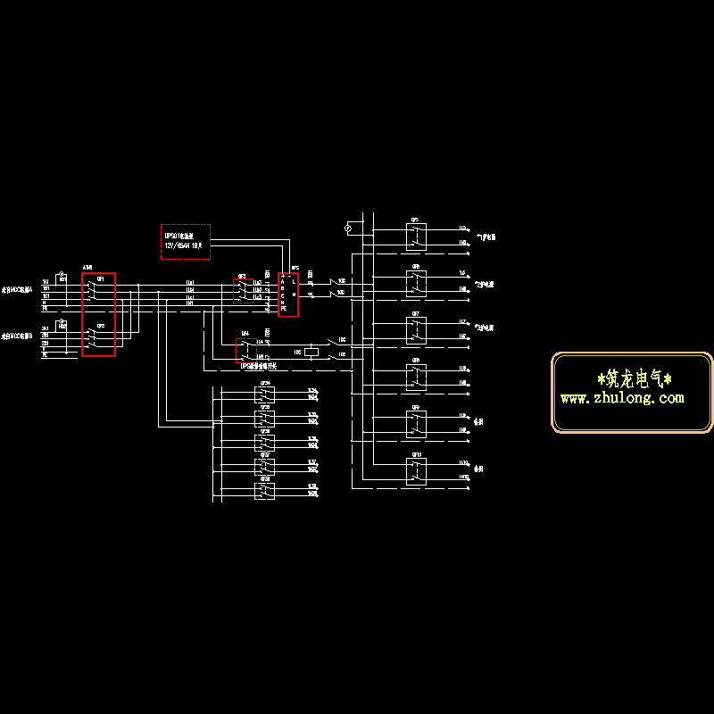 UPS控制原理CAD图纸 - 1