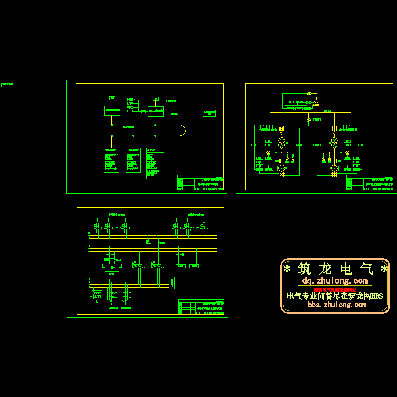 电站初设电气二次CAD初设图纸 - 1