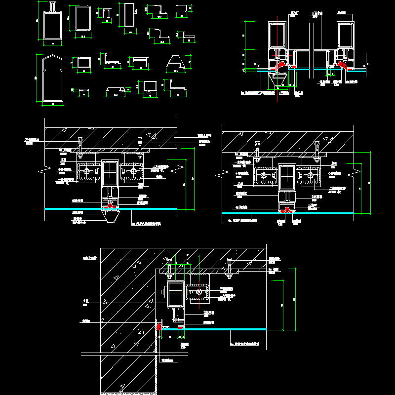 004-玻璃幕墙及铝合金型材节点图1.dwg