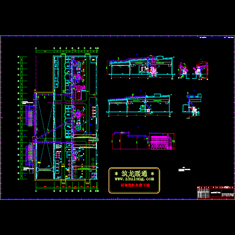 煤矿机械厂电弧炉、中频炉消烟除尘工程总体布置CAD图纸 - 1