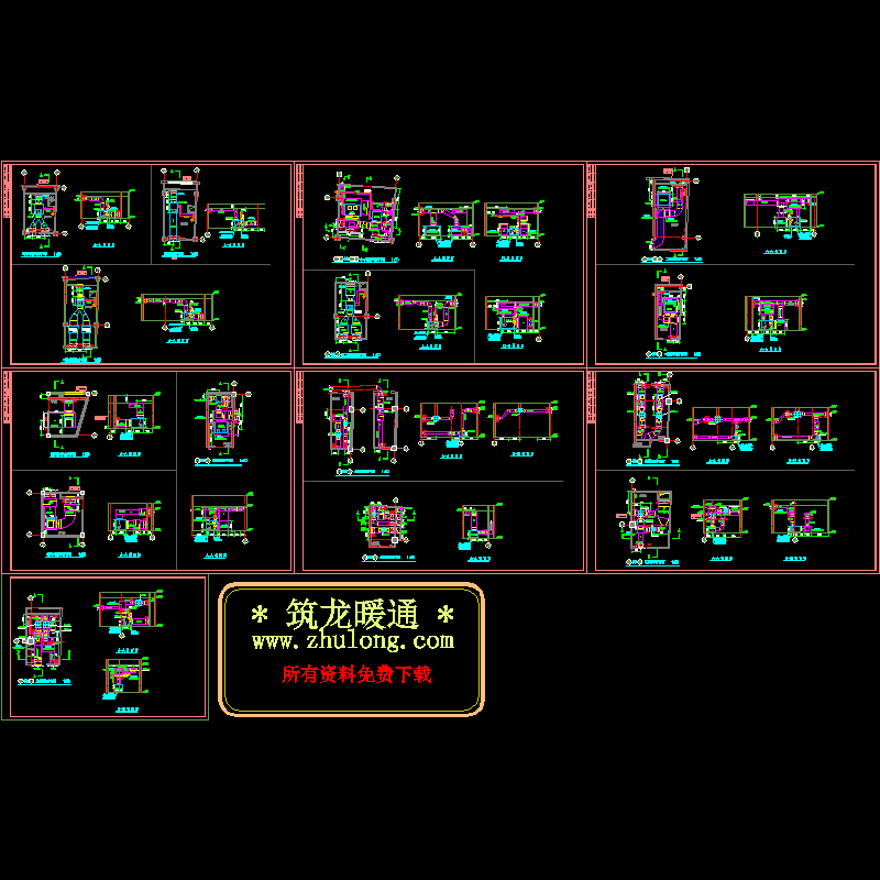 酒店大厦机房大样CAD图纸 - 1