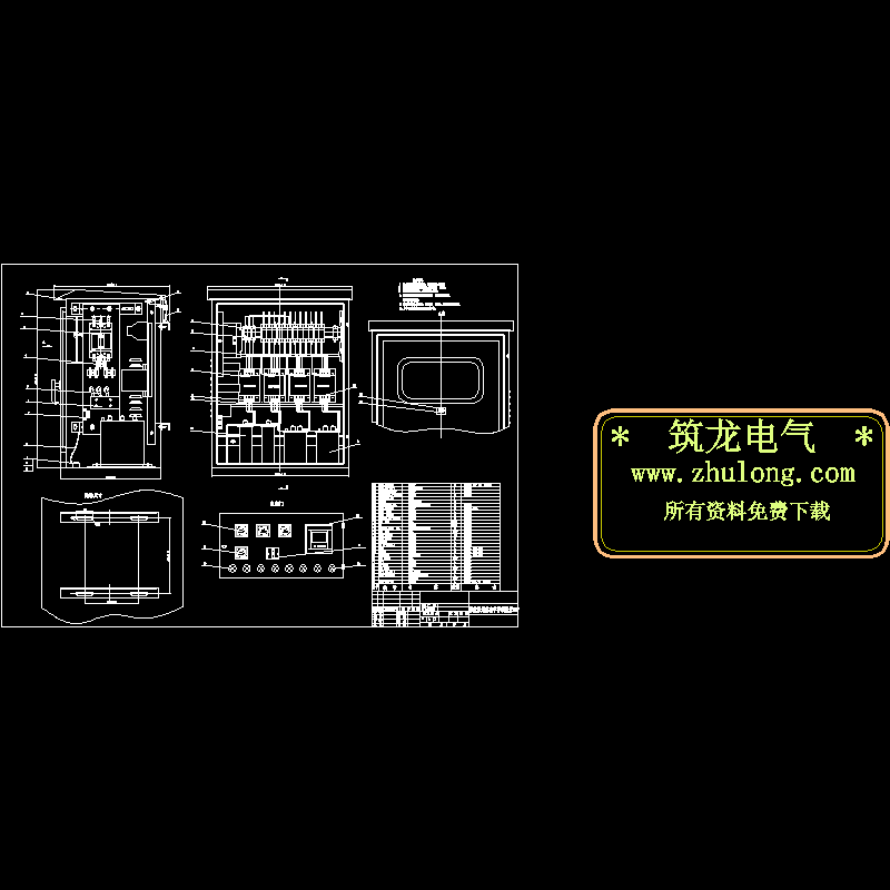 智能型无功功率补偿装置安装CAD图纸 - 1