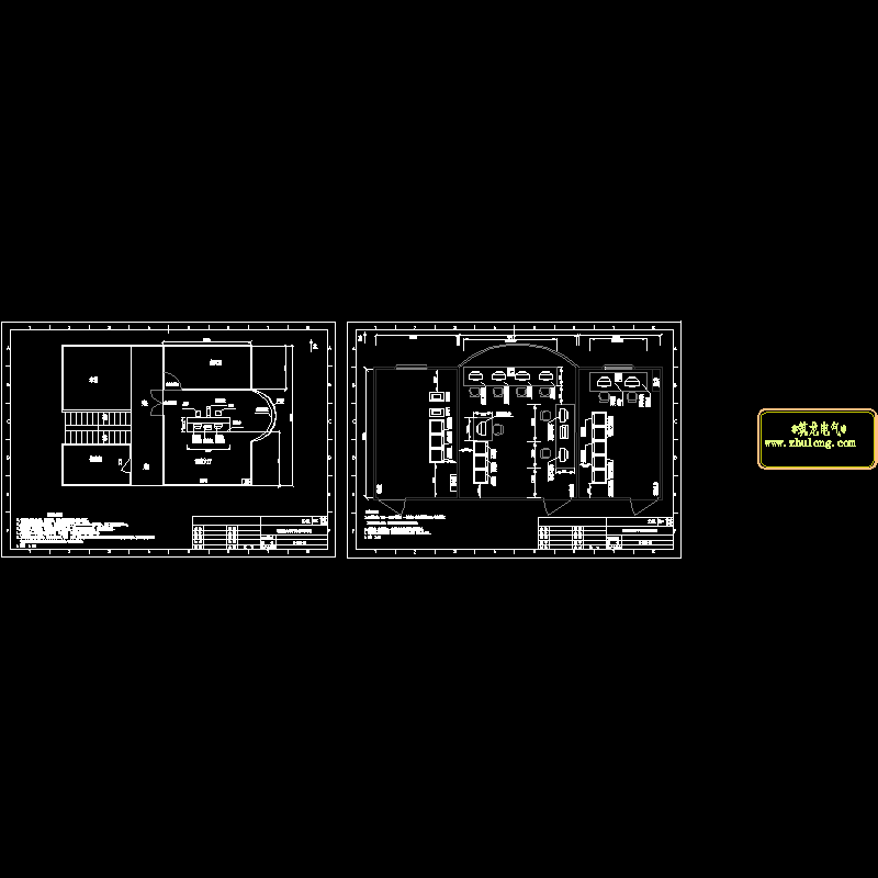 调度室机房电气平面布置CAD图纸 - 1