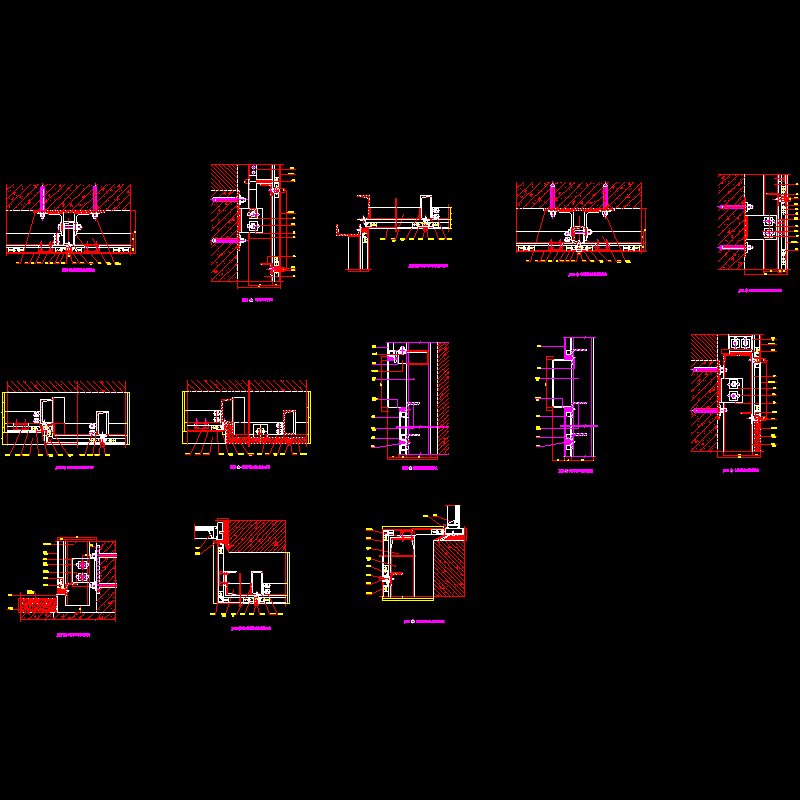 铝板幕墙节点CAD详图纸 - 1