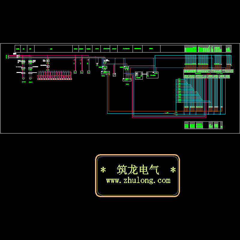 污水处理器控制柜原理CAD图纸 - 1