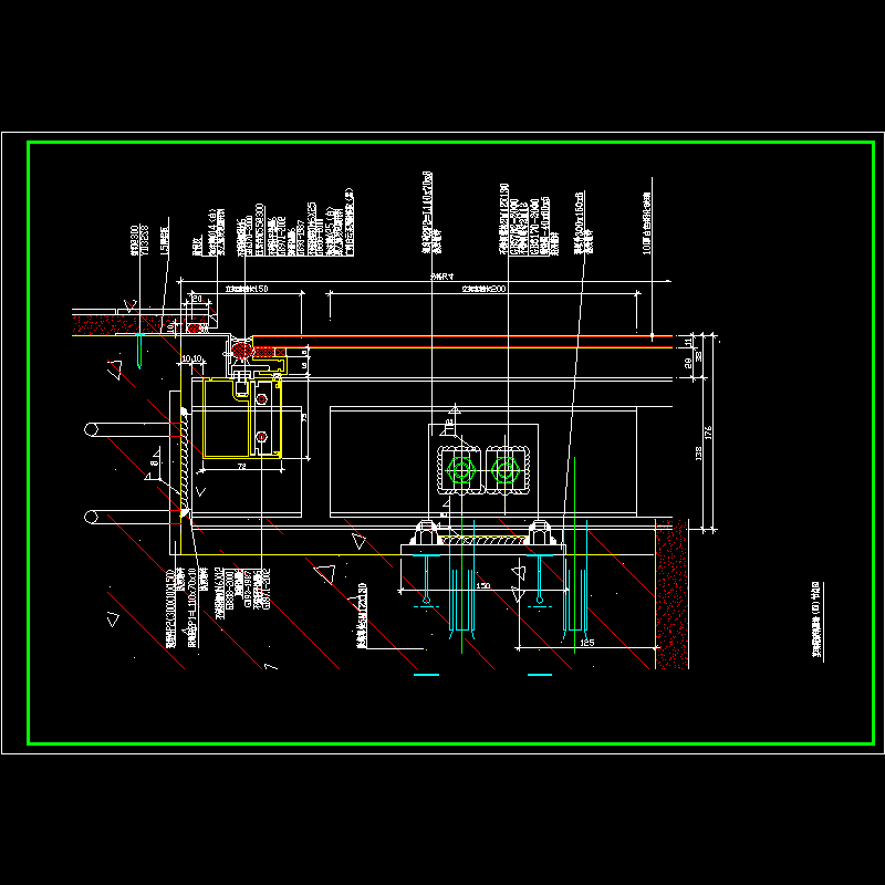 明框玻璃幕墙节点构造CAD详图纸（四） - 1