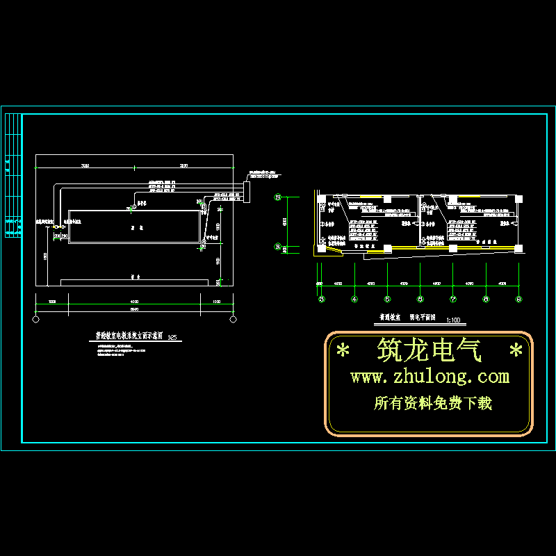 教室弱电平立面布置CAD图纸 - 1