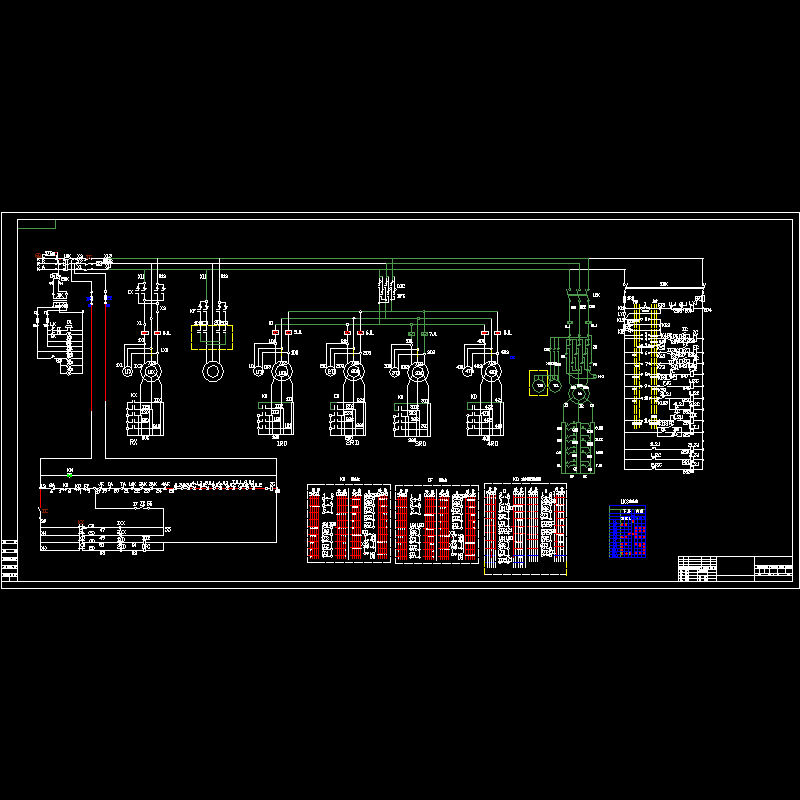 双梁起重机电气原理CAD图纸 - 1