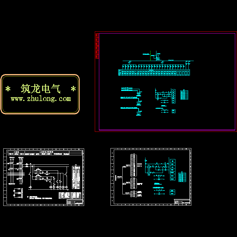 双电源供电控制柜原理CAD图纸 - 1