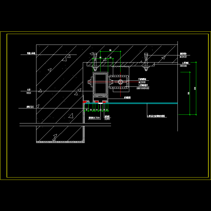 玻璃幕墙及铝合金型材节点构造CAD详图纸（八） - 1