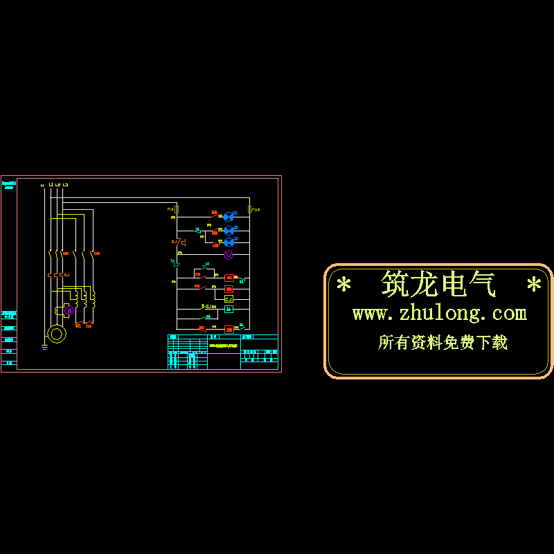 55KW自耦降压启动柜控制原理CAD图纸 - 1