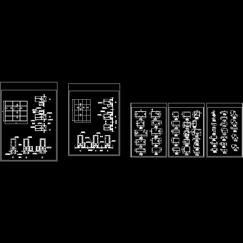 JM138明（半隐）框幕墙节点CAD详图纸 - 1