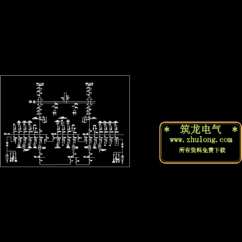 自备电站电气一次主接线CAD图纸 - 1