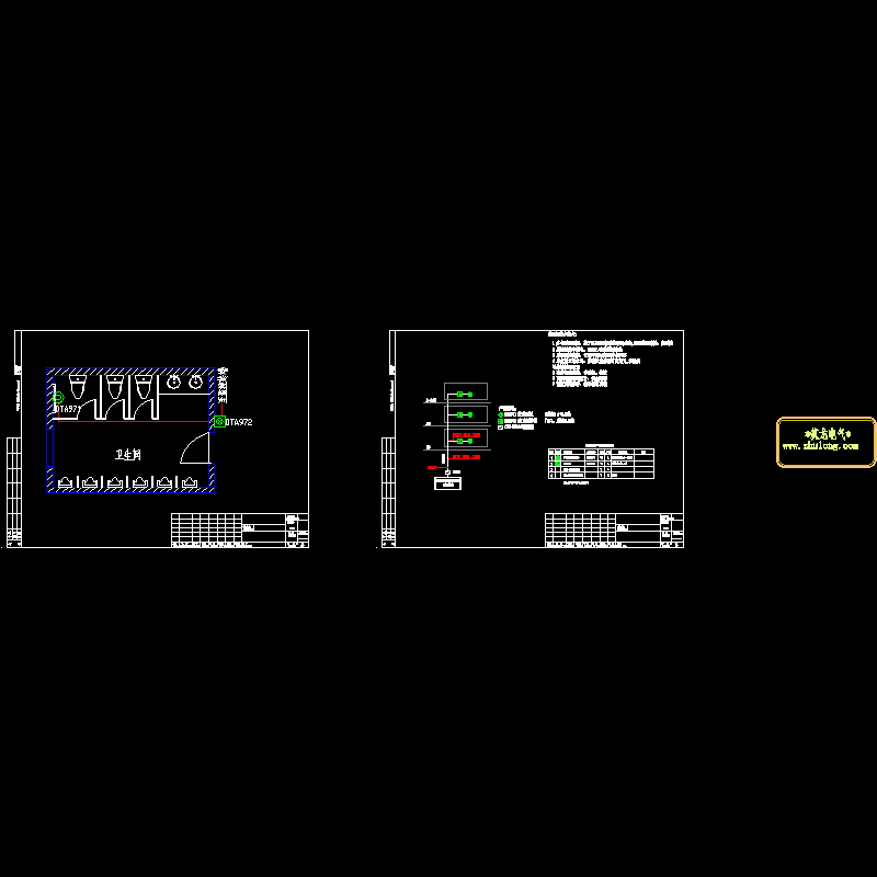 无障碍设计-DTA残卫呼叫系统CAD图纸 - 1