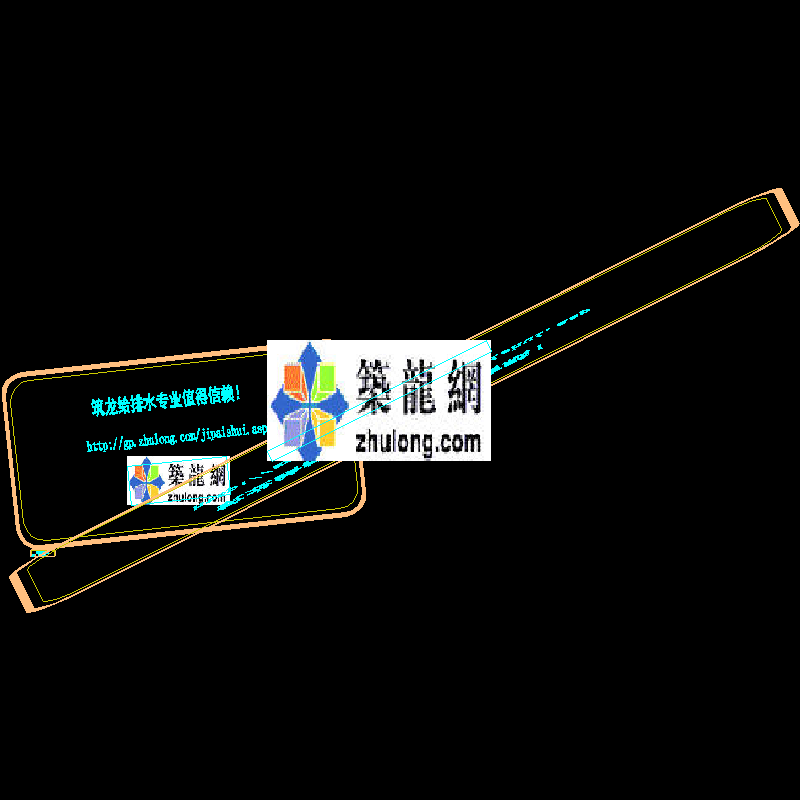 厂前区室外排水平面CAD施工图纸 - 1