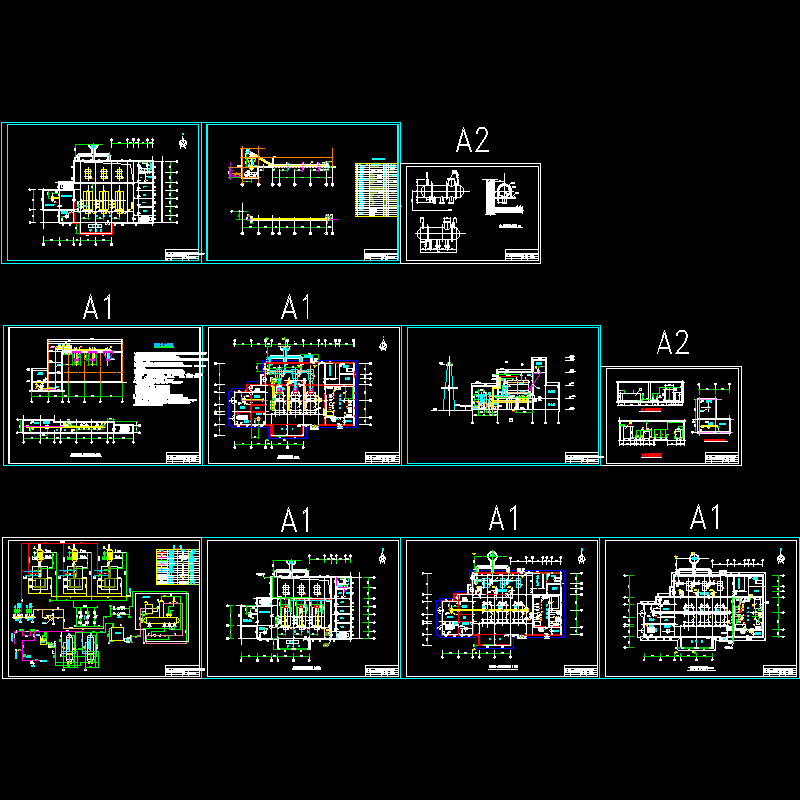 国内地区15万平米居住小区锅炉房工艺设计CAD施工大样图 - 1