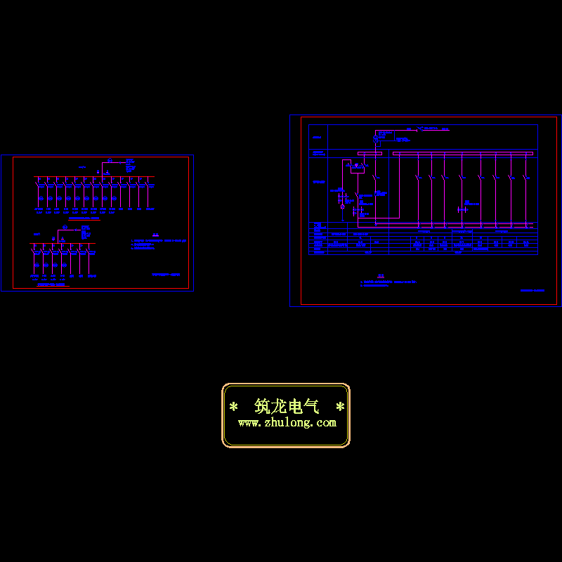 低压配电系统一次主接线CAD图纸 - 1