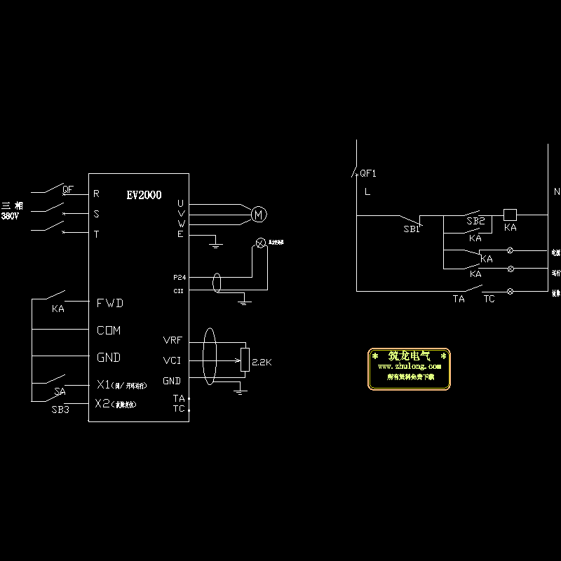 37kw及以下电动机二次接线CAD图纸 - 1