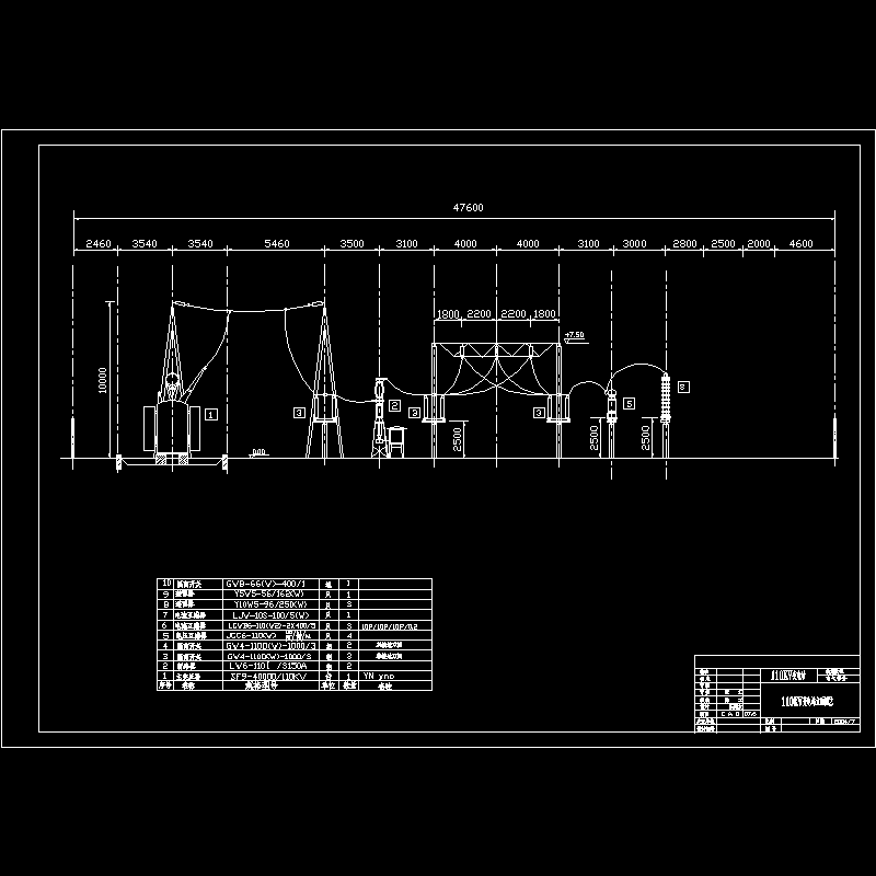 110kv升压站立面布置图.dwg