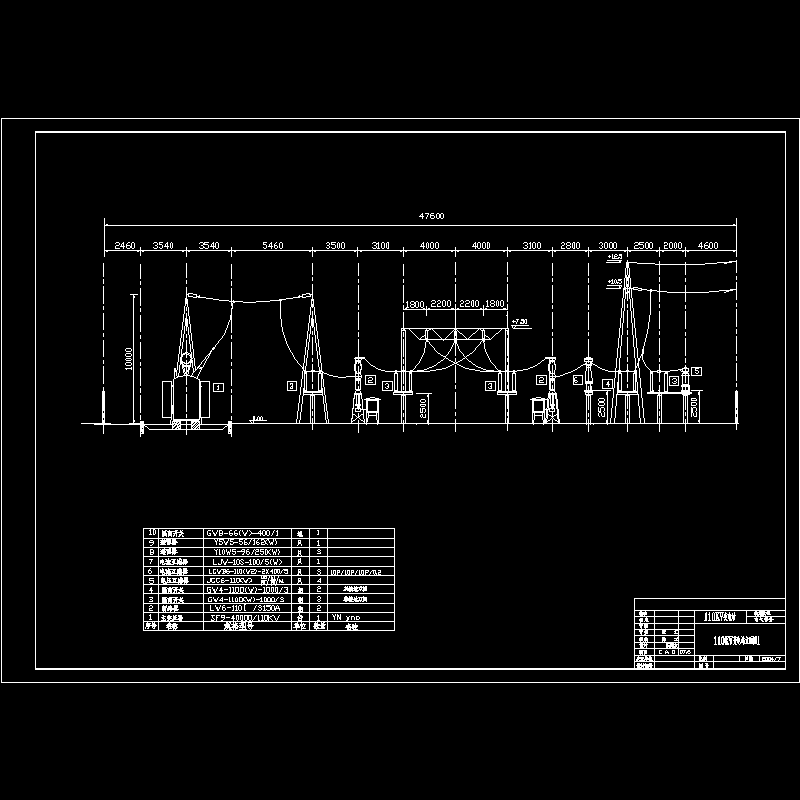 110kv升压站立面布置图1.dwg