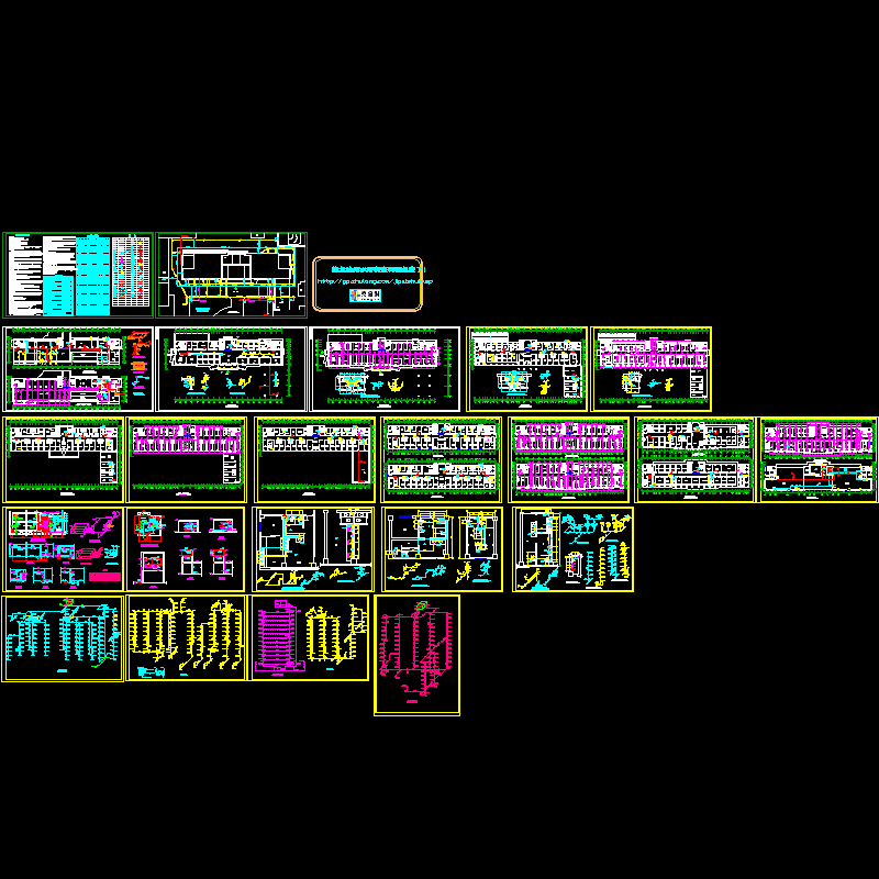 12层城市人民医院外科楼给排水设计CAD图纸 - 1