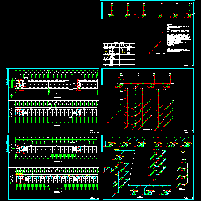 4层学生宿舍给排水设计CAD图纸 - 1