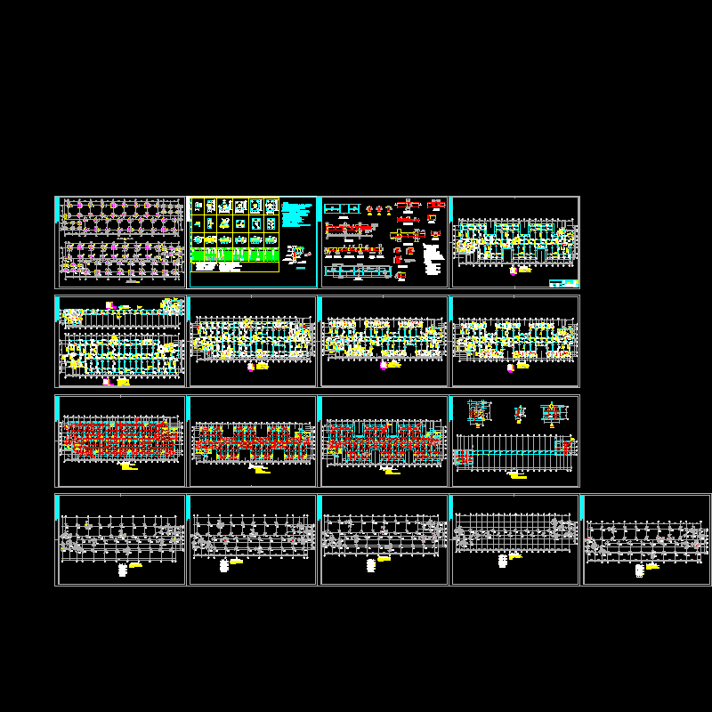 全套宿舍综合楼结构CAD图纸 - 1