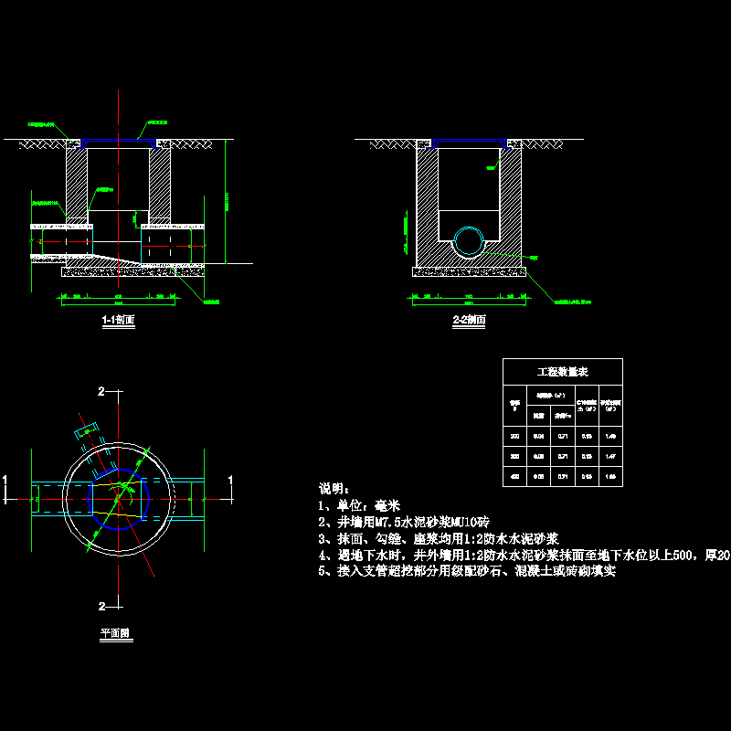 700雨水检查井CAD详图纸 - 1