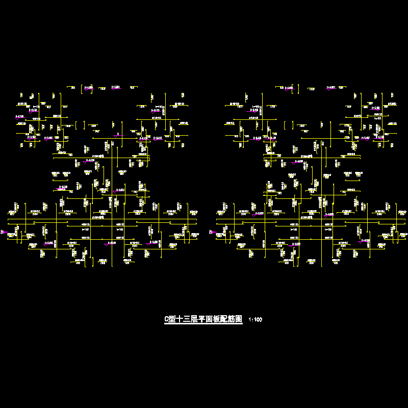 十三层板配筋平面图.dwg