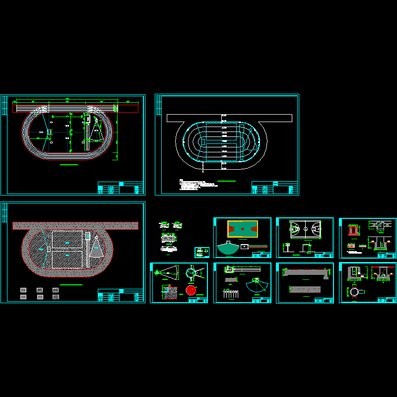 小学200米田径场及运动设施方案设计CAD初设大样图 - 1