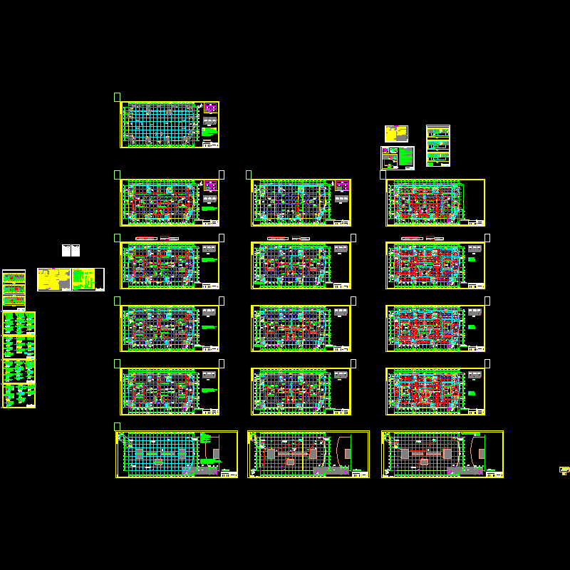 4层大型家具城电气CAD施工图纸 - 1