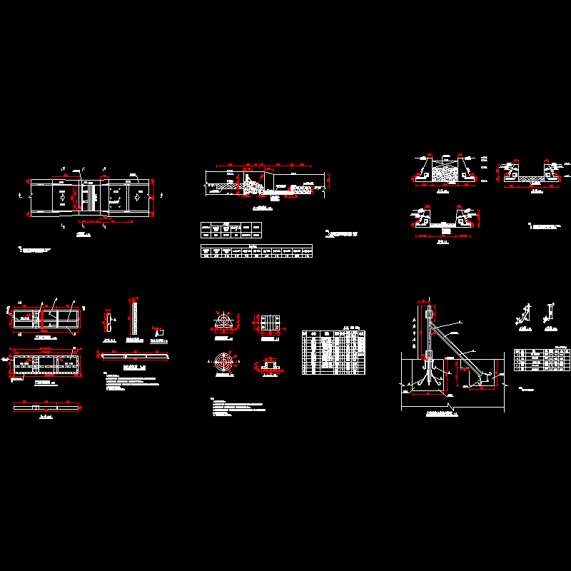 水利工程拦河坝结构CAD大样图 - 1