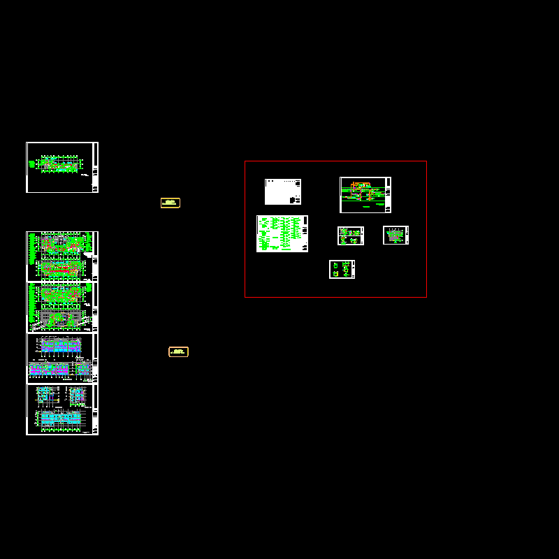 3层高档小区会所空调通风设计CAD施工大样图 - 1