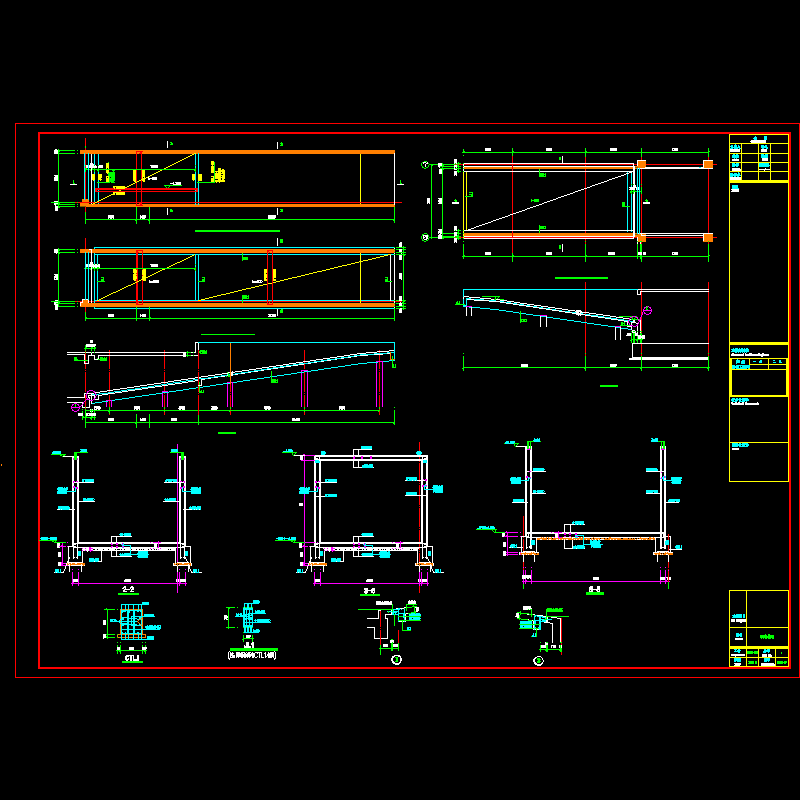大厦地下车库坡道节点构造CAD详图纸 - 1