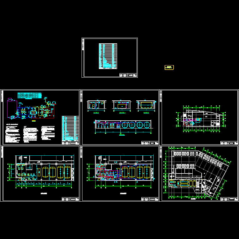 办公楼蓄冷热机房工艺设计CAD图纸 - 1